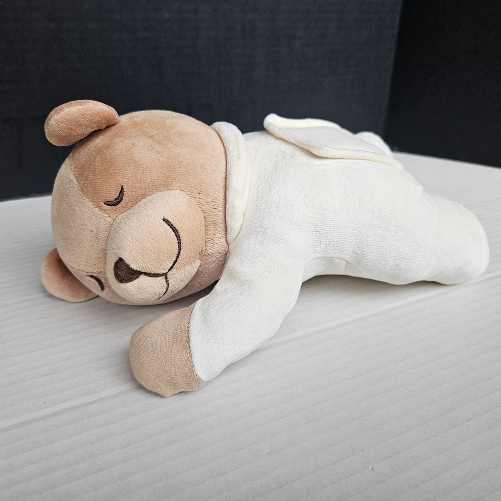 Prince Lionheart Slumber Bear Plush White Noise Stuffed Animal w/ working sound